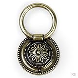 8pcsヨーロピアンスタイルキッチンキャビネット食器棚引き出しプルリングハンドルノブ--アンティーク真鍮