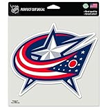 NHL公式Columbus Blue Jackets 8 x 8 Perfect Cut Decal