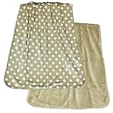 Tan Print Dot Boa Baby Blanket by Riegel by Riegel
