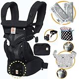 エルゴベビー OMNI360 オムニ360クールエア/ブラック 抱っこひも 正規代理店2年保証 ウエストベルト+収納ポーチ+よだれパッド＋ママ&ベビー両用カバー