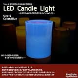 ハロウィン LED キャンドル ライト ろうそく フレームレス 丸型 消灯 息を吹きかけると消える イルミネーション 1個 S 青
