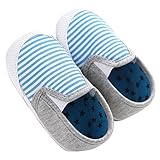 WAYLONGPLUS Baby Girls Boys Cotton Stripes Soft Soled Prewalker Toddler Shoes by WAYLONGPLUS