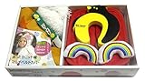 LaVie ギフトBOX 4点セット ベルトカバーレインボー&ニット帽イエロースター ドアストッパーペンギン おしゃぶりホルダーグリーンスター b140