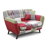 カジュアル パッチワークソファ 2人掛け用