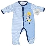 Precious Momentsベビー男の子ボディスーツ – Boy Wearing Crown Holdingフラグ US サイズ: M カラー: ブルー