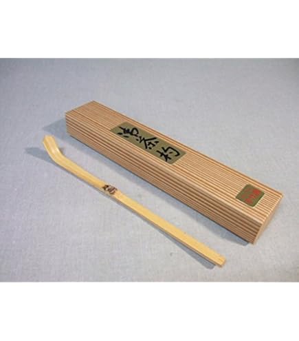【閉店S.】復刻版手彫り茶杓　笹之葉定寸 Amazon｜茶道具 茶杓 超希少品 煤竹 「笹の葉」 茶杓｜茶せん