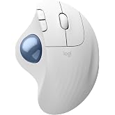 Logitech (Logicool) ERGO M575SP ワイヤレス トラックボール マウス 静音クリック エルゴノミック 人間工学 Bluetooth Logi Bolt 無線 5ボタン 親指操作 M575 M575S オフホワイト 白 [海