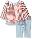 Pippa & Julieベビー女の子ストライプメッシュpeekoutセット