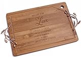 Chloe and Madison "レシピfor Love」竹カッティングボードwith銅分岐デザインハンドル