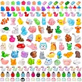 200個 ミニ樹脂動物 カラフルなミニ動物フィギュア バルクミニチュア小さな動物の置物 妖精の庭の風景ドールハウスアクセサリー隠す工芸品水族館の装飾