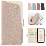 CASSYOOK 適用 moto g64 5G ケース 手帳型 モトローラ g64 5G スマホケース 財布型 モトg64y カバー カードポケット付き moto g64y 5G 手帳型ケース 全面保護 カード収納 横置きスタンド機能 高級PUレザー おしゃれ 上質な手触り 擦り傷防止 (アプリコット)