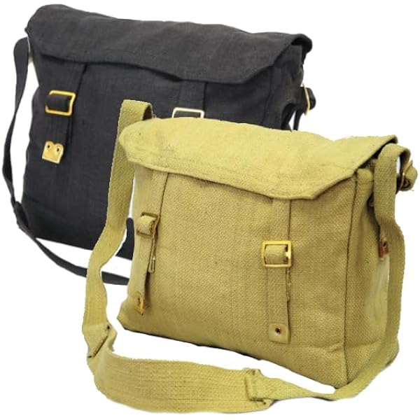 Retro Canvas Shoulder Bag Military Satchel Haversack Messenger - Foto 6