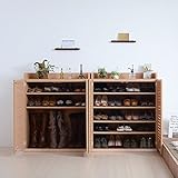 ルーバーシューズボックス 幅75 (2個組)/SGT-0102SET ナチュラル(na)