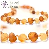 The Art of Cure Raw Amber Teething Necklace - FTIR Lab Tested Authentic Amber (RAW 1X1) by The Art o