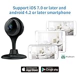 MiSafes Mini 1080p HD Wireless Day & Night Wi-Fi Camera for iPhone iPad Android (Black) [並行輸入品]