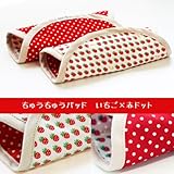 ファムベリー　ちゅうちゅうパッド(２枚組） (いちご×赤ドット)