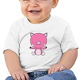 かわいい赤ちゃんブタの漫画子供服 ベビーTシャツ 半袖 男の子 女の子 クルーネック カジュアル
