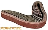POWERTEC 111360 1-Inch x 30-Inch 320 Grit Aluminum Oxide Sanding Belt, 10-Pack [並行輸入品]
