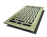 Decor Grates AJH612-NKL Oriental Floor Register, 6-Inch by 12-Inch, Nickel [並行輸入品]