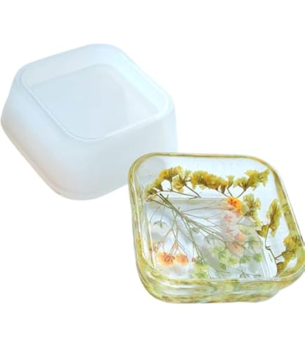 レジン小物入れ Amazon.co.jp: シリコン型 モールド 蓋つき小物入れ 幾何学型（六角形