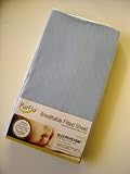 PurFlo 140cm x 70cm Organic Cotton Breathable Fitted Cot Bed Sheet Sheet (Light Blue) by PurFlo