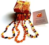 3 Pcs Raw Baltic Amber Baby Teethingネックレス/安全縄目/認定Genuine Baltic Amber