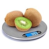 CrazyFire ステンレス鋼 デジタルクッキングスケール 丸形 精密秤量　電子はかり 風袋機能　ハンギング可能　お手入れ簡単