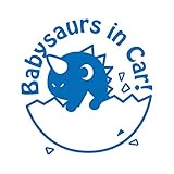 Baby saurs on board カッティングステッカー ブルー 青