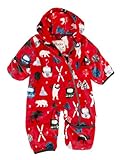 Hatley ハットレイ 男の子 ヴィンテージスキー マイクロフリース・フード付きカバーオール・ジャンプスーツ 70~75cm、6-12M(69-74cm) マルチカラー  PB0SKIS385