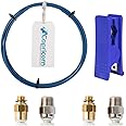 Capricorn XS Series PTFE Bowden Tubing 1 Meter with Tube Cutter and 4 Pneumatic Fittings, Low Friction Compatible with All 1.