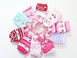【 Angel Kids 】 女児 キュート ジュニア 10足 セット キッズ 靴下 クルー丈 ピンク 女の子 (19-23㎝)