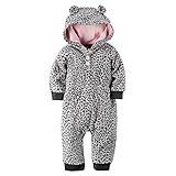カーターズ Carter's ロンパース マイクロフリース カバーオール 長袖 足なし 女の子 ポリエステル100% 秋冬 Hooded Fleece Jumpsuit 12M (72-78cm) [