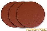 POWERTEC 110763 12-Inch PSA 180 Grit Aluminum Oxide Sanding Disc, Self Stick, 3-Pack [並行輸入品]