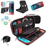 【Nintendo Switch対応-5in1セット】 Switch 収納ケース Chayoo キャリングケース ハードポーチ 全面保護カバ
