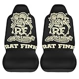 3ラットフィンク カーシートカバー ２枚セット 前席用 軽 防汚 気性 洗える 普通車 適用 フロント 軽自動車 シートカバー 背面フルカバー ブラック 運転席 助手席 車用 シート カバー おしゃれ プレゼント