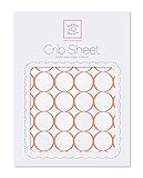 SwaddleDesigns Cotton Flannel Fitted Crib Sheet, Orange [並行輸入品]
