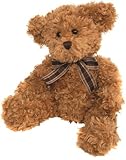 Suki Gifts Bear from the Past Lucas Soft Plush Traditional Bear (Medium, Caramel with Plaid Ribbon) 