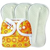 Duo-Brite AI2 Deluxe Pack, Size 1 (8-20 lbs) -Yellow by Bummis [並行輸入品]