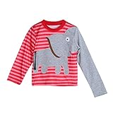 AmazingDeal 子供服 女の子 男の子 長袖 レジャー春秋冬 Ｔシャツ 綿製品 衣装 可愛い ２色 (100（２-３歳）, レッド)