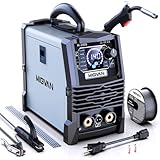 MIGVAN 溶接機 100v 200v兼用 ノンガス半自動 140A 使用率60％ 1台3役 家庭用 半自動溶接機 板厚8mmまで ノンガスMIG アーク手棒 Lift TIG 溶接 DIYの溶接初心者向け インバーター搭載 安定アーク 電流 電圧調整可能 小型軽量 MIG溶接機 LED液晶表示 日本語取扱説明書付き ワンタッチワイヤ送給 人気の溶接入門機 M140S