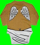 だまし絵　おむつエンジェル　長袖ロンパース 　70・80ｃｍ (70ｃｍ)