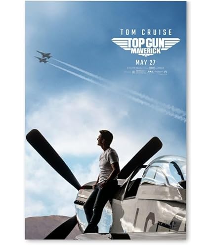 Amazon.co.jp: 【フレーム付-白-】 映画ポスター トップガン