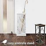 小鳥が優しくお出迎え Cony アンブレラスタンド 【メーカー直送品】  ( 傘立て 傘立て かさたて スチール製 木製 金属製 ) (ホワイト)