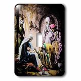Scenes from the Pastマジックランタン – ヴィンテージChristianity Bible Story The Wise Men and Baby Jesus – 照明スイッチカバ