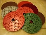 Diamond Honeycomb Durable Type Polishing Pads 4 inch 42 Piece Set Pad Granite Concrete by Asia Pacif