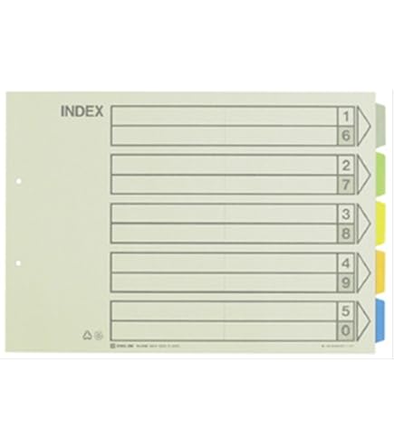 (まとめ) コクヨ 仕切カード(バインダー用) B4ヨコ 26穴 シキ-19N 1セット(50枚：10枚×5パック) 〔×5セット〕〔代引不可〕
