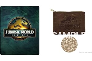【Amazon.co.jp限定】ジュラシック・ワールド／復活の大地　スチールブック仕様　４Ｋ ＵＨＤ＋ブルーレイセット　オリジナルポーチ付きコレクション(ビジュアルシート3枚+ポストカード3枚セット付) [Blu-ray]