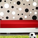 Assorted Vinyl Polka Dots circle wall decals vinyl stickers nursery decor (Black & White/set of 32) 