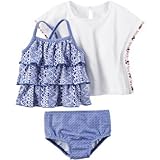 Carter's(カーターズ) カーターズ3ピースタンキニ&カバーアップセット ブルー 水着 12ヶ月【並行輸入】
