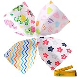 Cute Sweet Cotton Baby Drool Teething Feeding Bandana Bibs Triangle Kerchief Scarf Bib for Boys & Gi